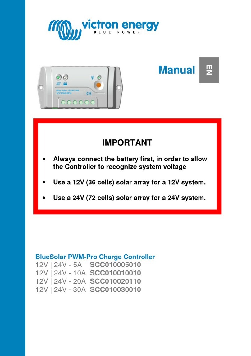 Victron Energie BlueSolar PWM-Pro Series manual Victron Energie BlueSolar PWM-Pro Series manual