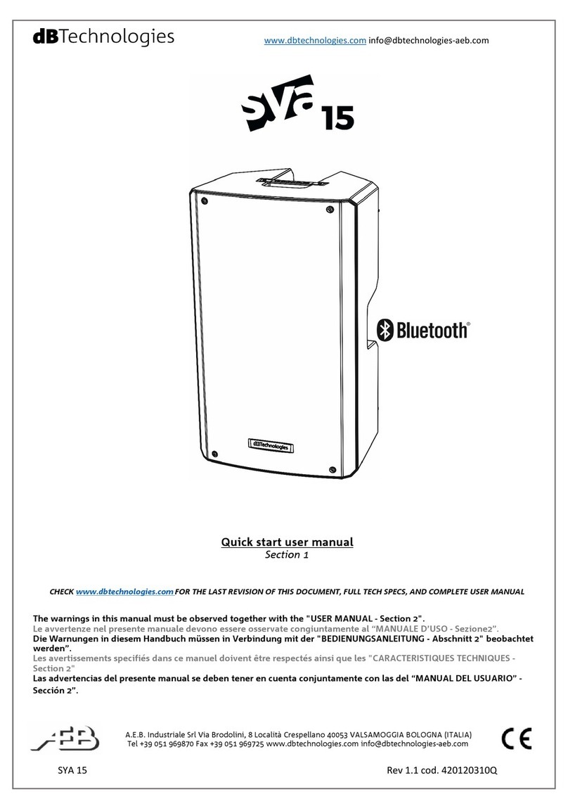 dB Technologies SYA 15 Manual