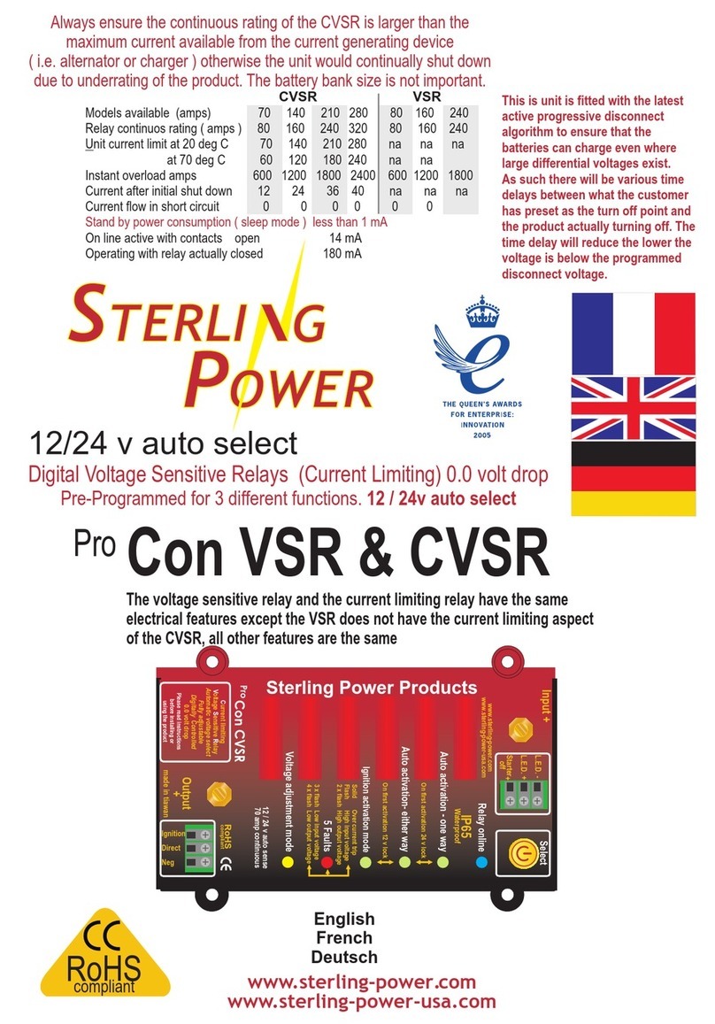 Sterling Power Pro Con CVSR Series User manual