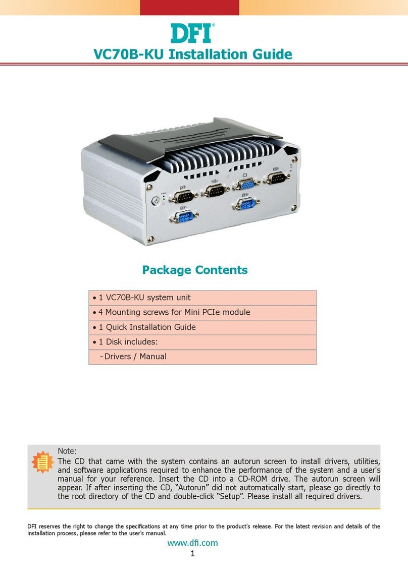 DFI VC70B-KU User manual