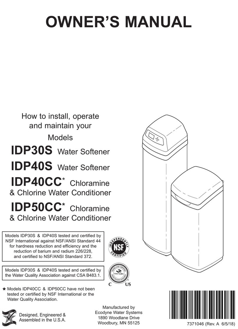 Ecodyne Water Systems IDP30S owner's manual