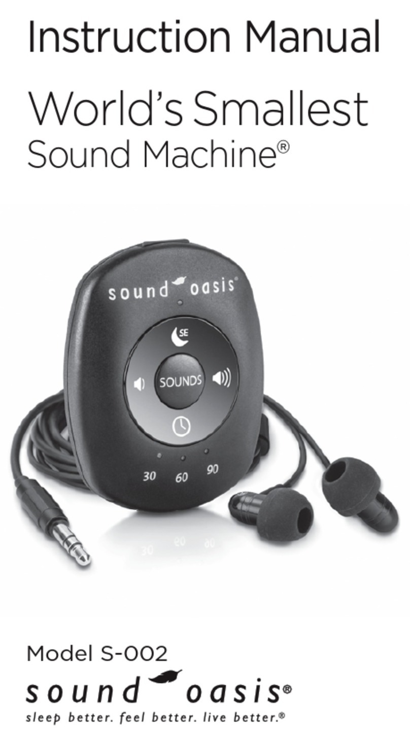 Sound Oasis Sound Machine S-002 instruction manual