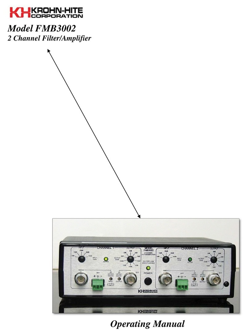 Krohn-Hite FMB3002 User manual