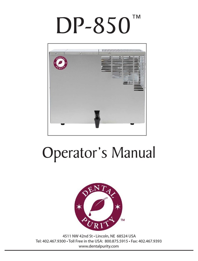 Dental Purity DP-850 Operator's manual