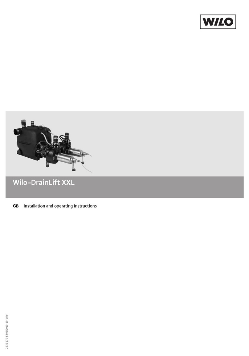 Wilo DrainLift XXL Series Installation and operating instructions Wilo DrainLift XXL Series Installation and operating instructions