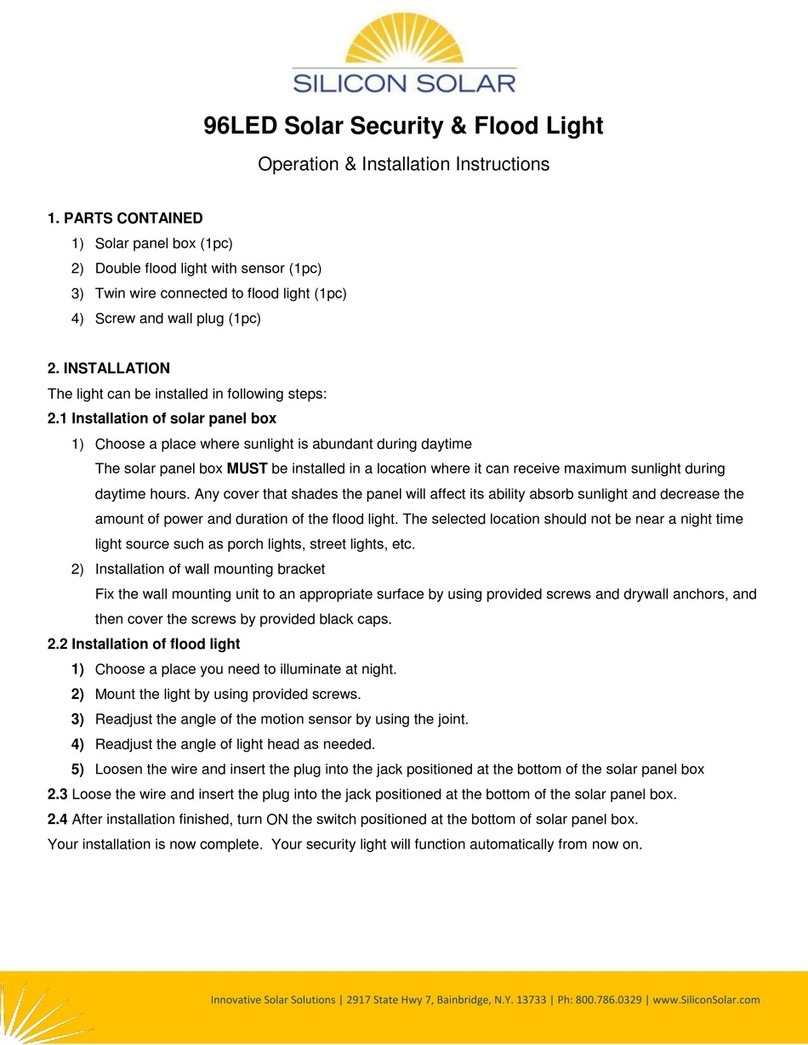 Silicon Solar SecurePal 96 LED User manual