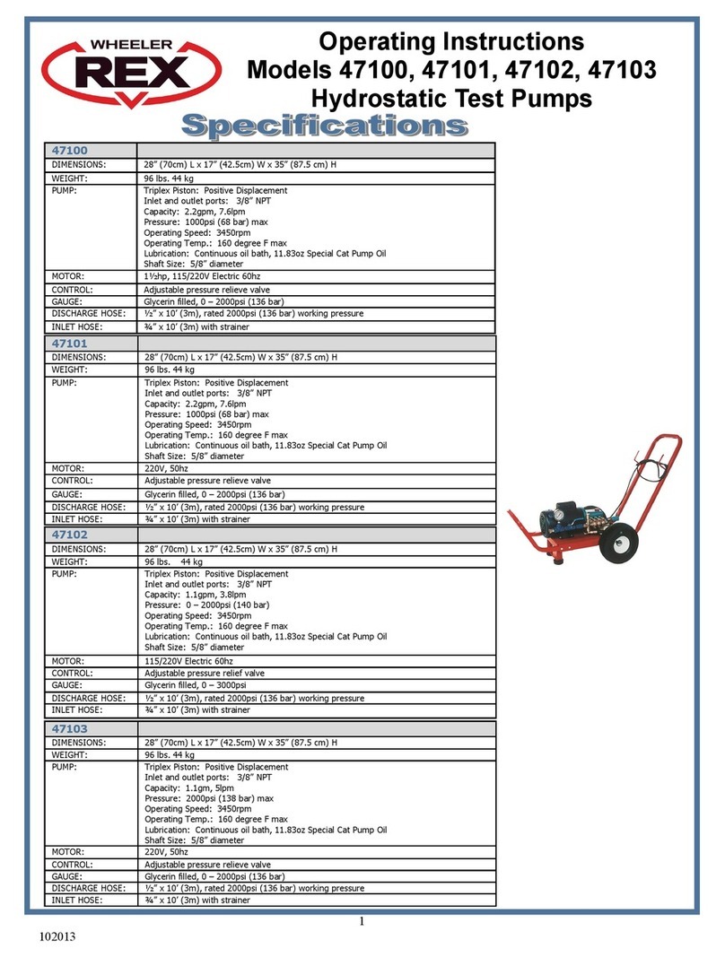 Wheeler-Rex 47100 operating instructions