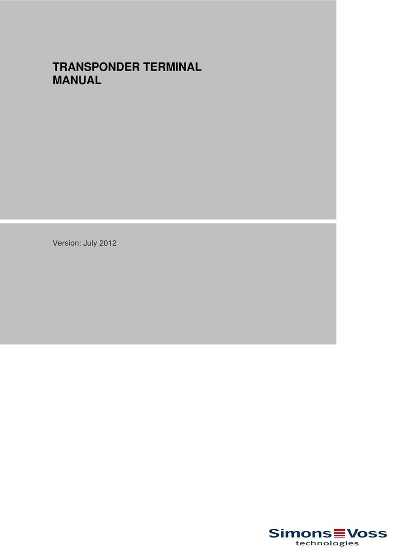 Simons Voss Technologies TRANSPONDER TERMINAL manual Simons Voss Technologies TRANSPONDER TERMINAL manual