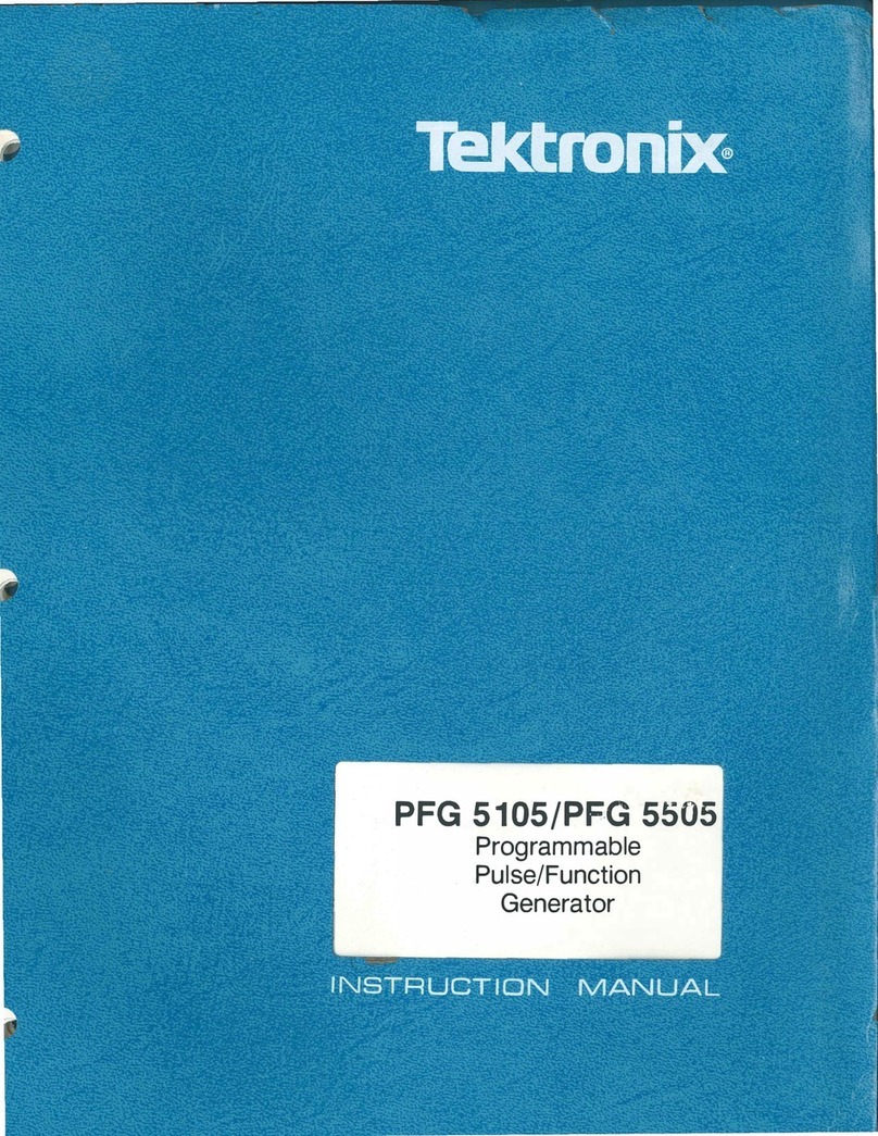Tektronix PFG 5505 User manual