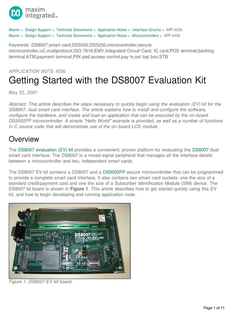 Maxim Integrated DS8007 Getting started