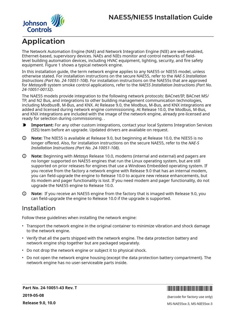 Johnson Controls NIE55 Series User manual