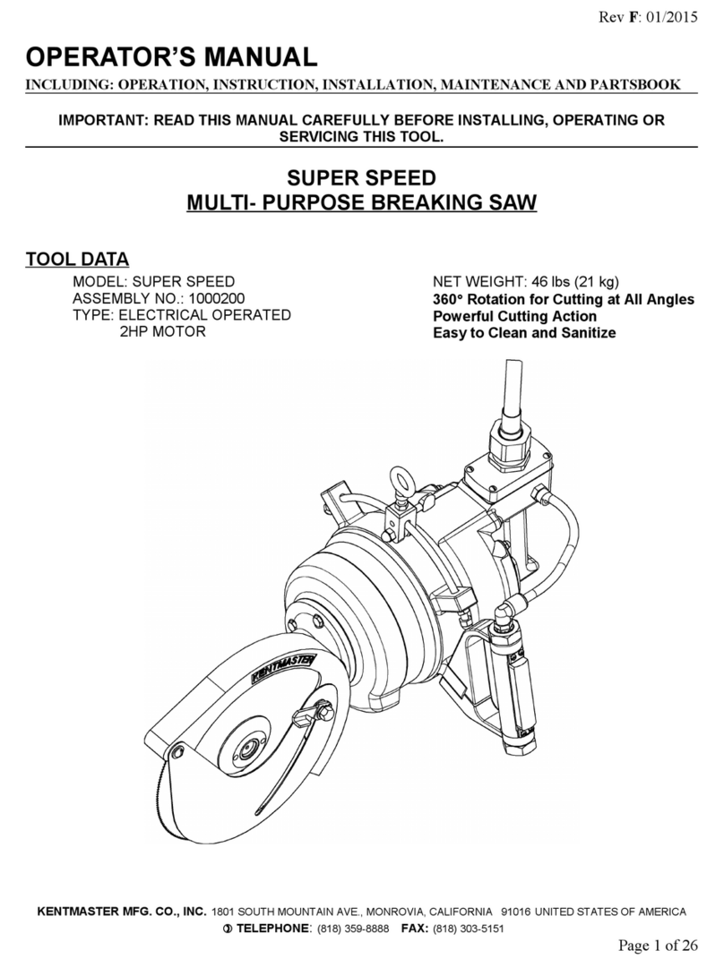 KENTMASTER Super Speed Operator's manual