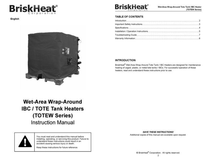 BriskHeat TOTEW Series instruction manual