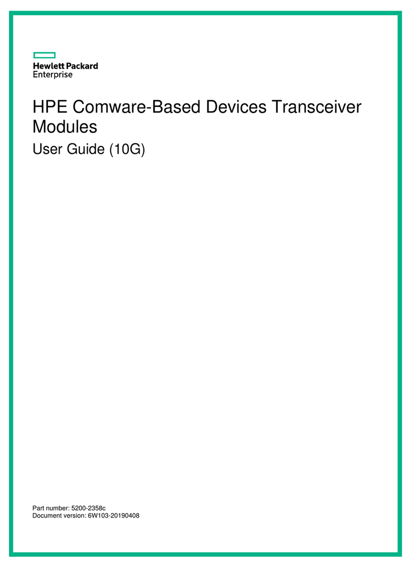 HPE X130 10G SFP+ LC LRM User manual HPE X130 10G SFP+ LC LRM User manual