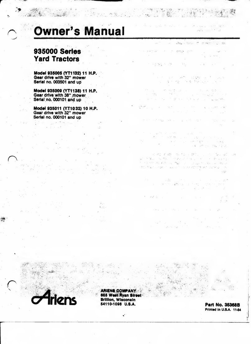 Ariens 935000 Series User manual
