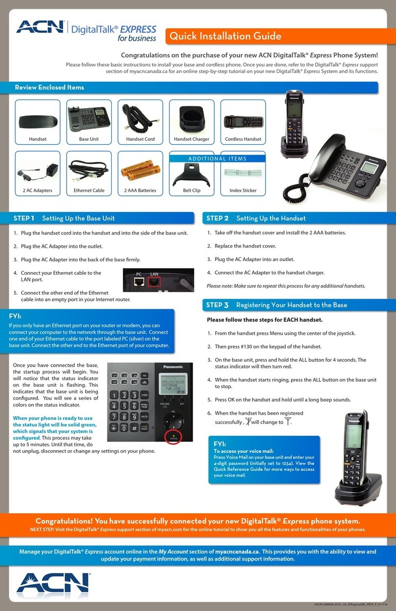 ACN DigitalTalk Express Quick installation guide