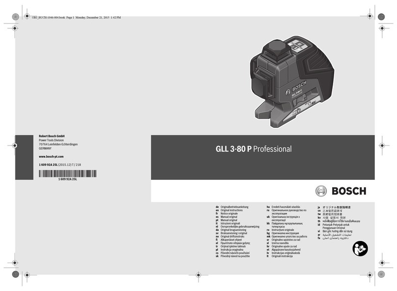 Bosch gll3-80 P User manual