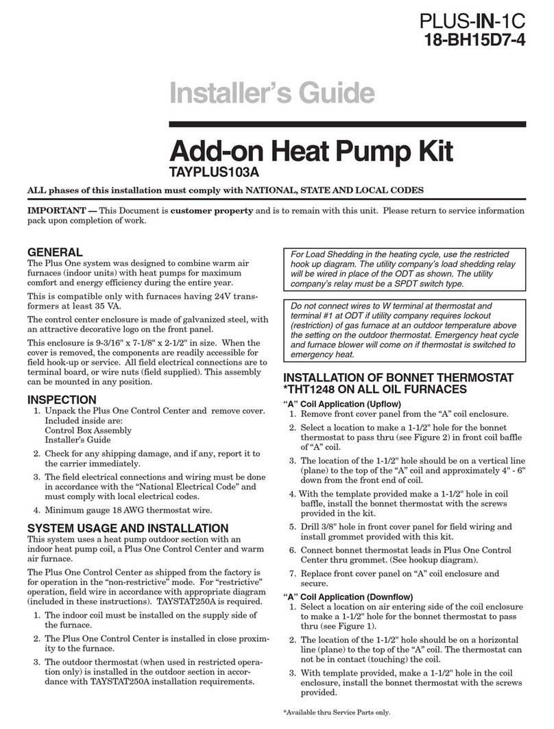 Trane TAYPLUS103A Assembly instructions