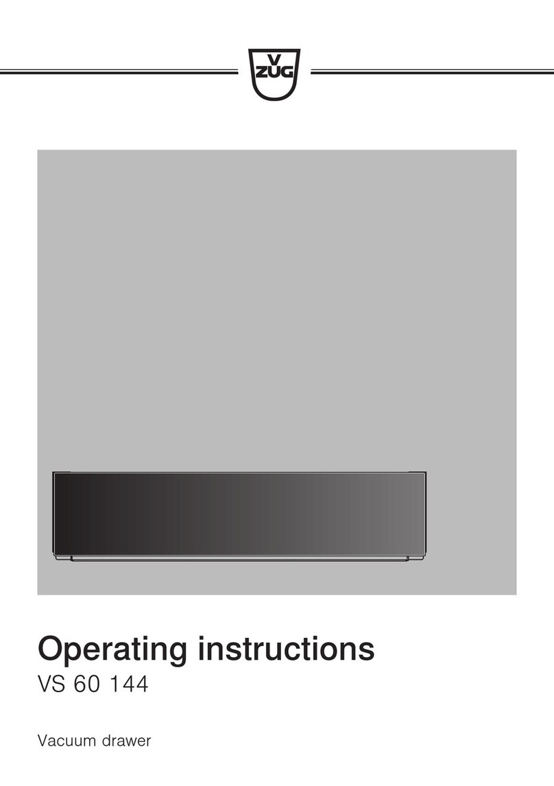 V-ZUG VS 60 144 operating instructions