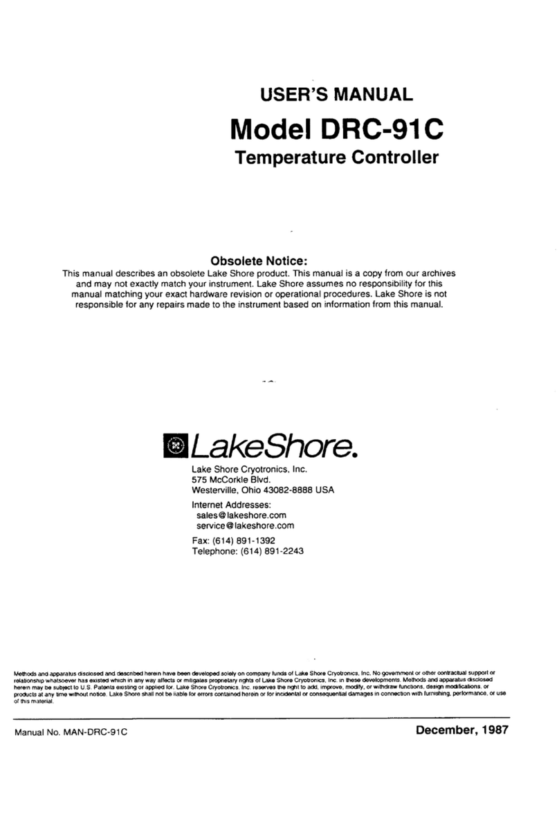 Lake Shore DRC-91 C user manual Lake Shore DRC-91 C user manual