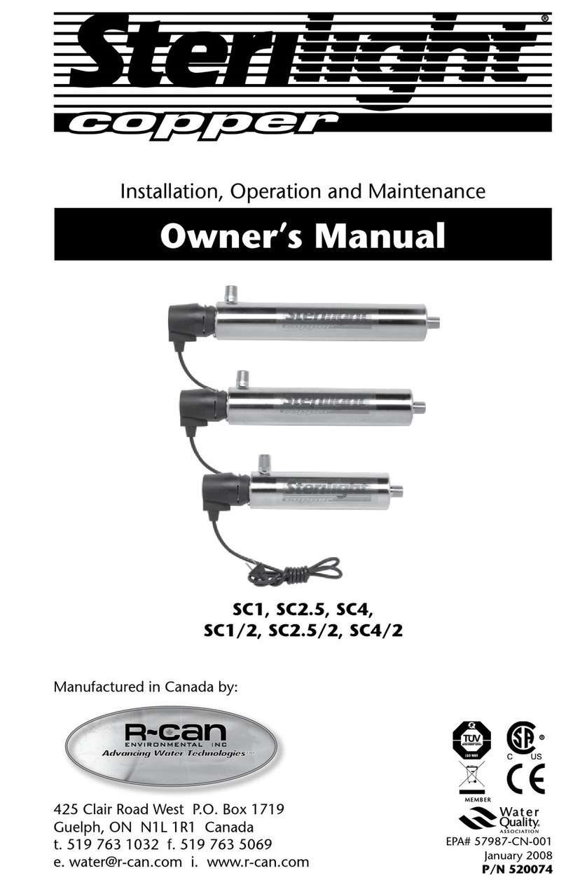R-Can Sterilight SC1 Installation, operation and maintenance