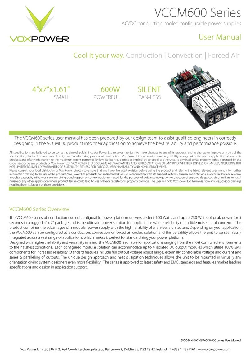 Vox Power VCCM600S Series user manual