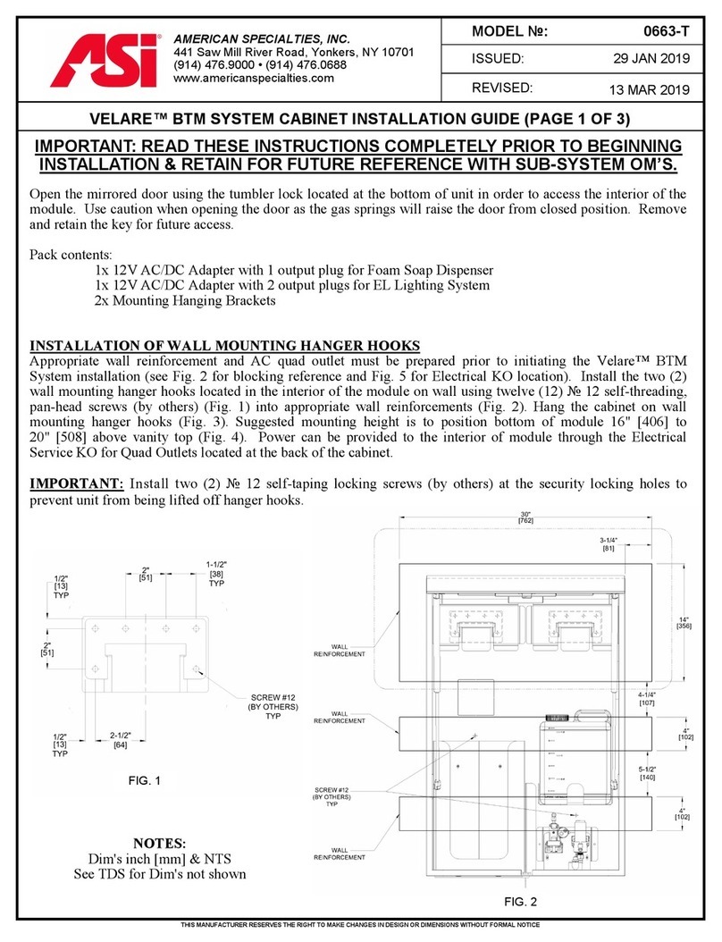 ASI Velare 0663-T installation guide