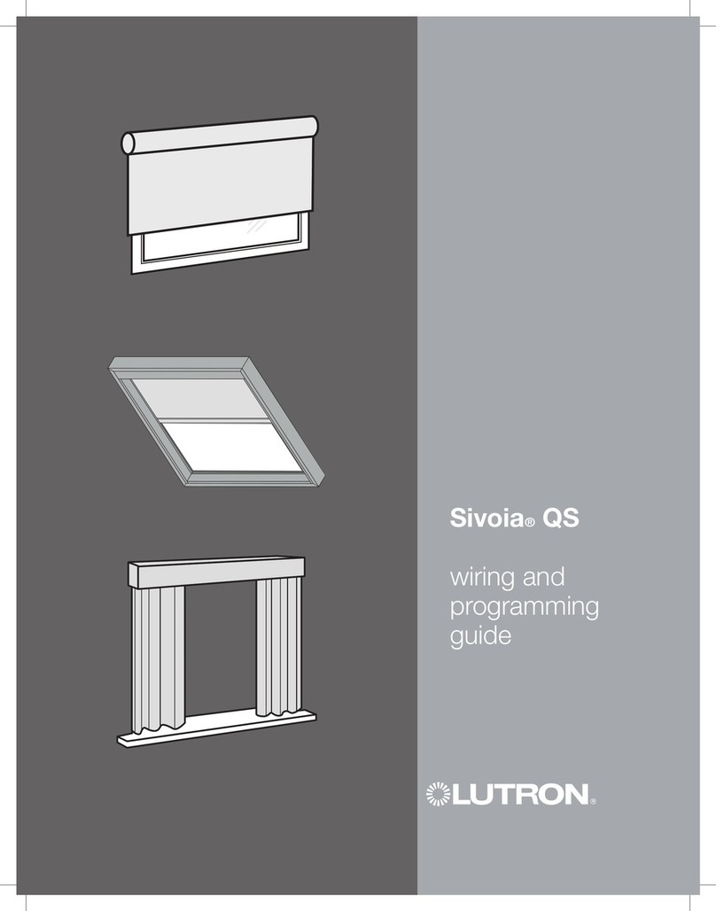 Lutron Electronics Sivoia QS Operating instructions Lutron Electronics Sivoia QS Operating instructions