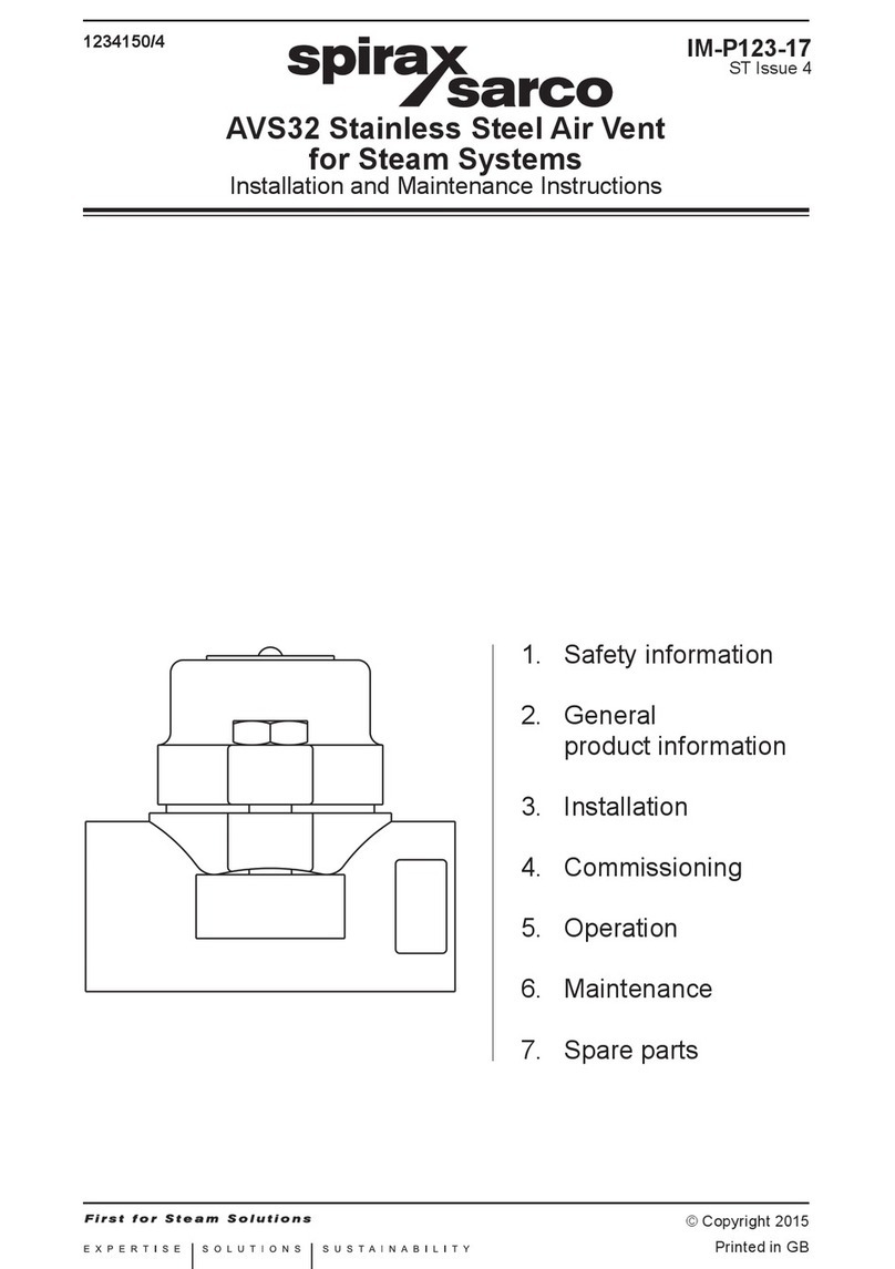 Spirax Sarco AVS32 User manual