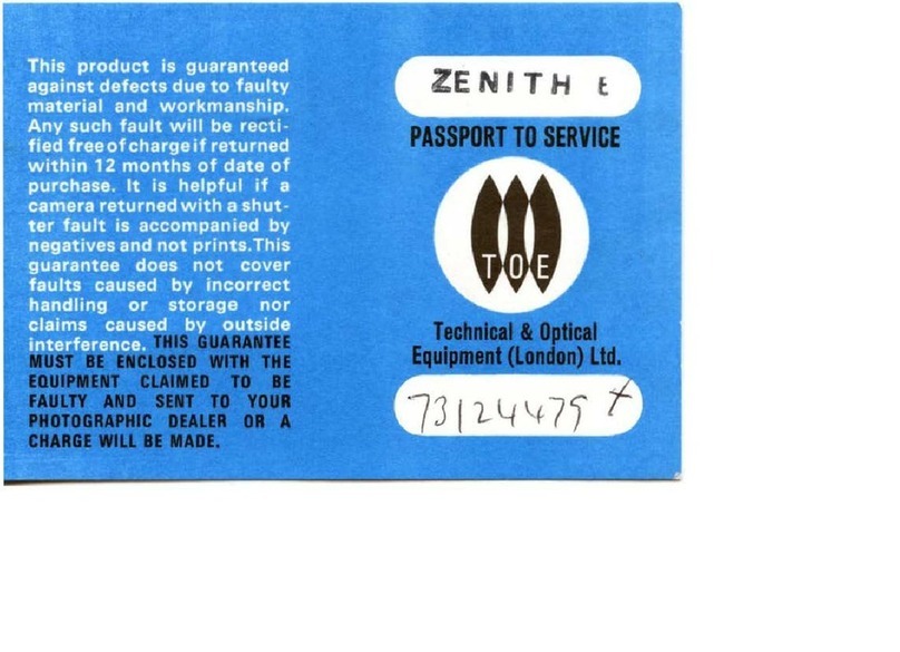 Zenith E User manual