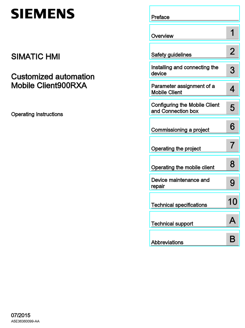 Siemens SIMATIC Mobile Client900RFN User manual Siemens SIMATIC Mobile Client900RFN User manual
