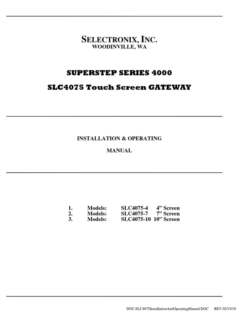 SELECTRONIX SUPERSTEP SERIES 4000 Installation & operating manual