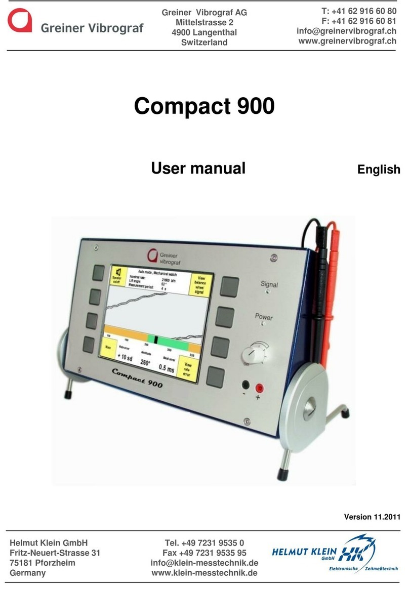 Greiner Vibrograf Compact 900 user manual