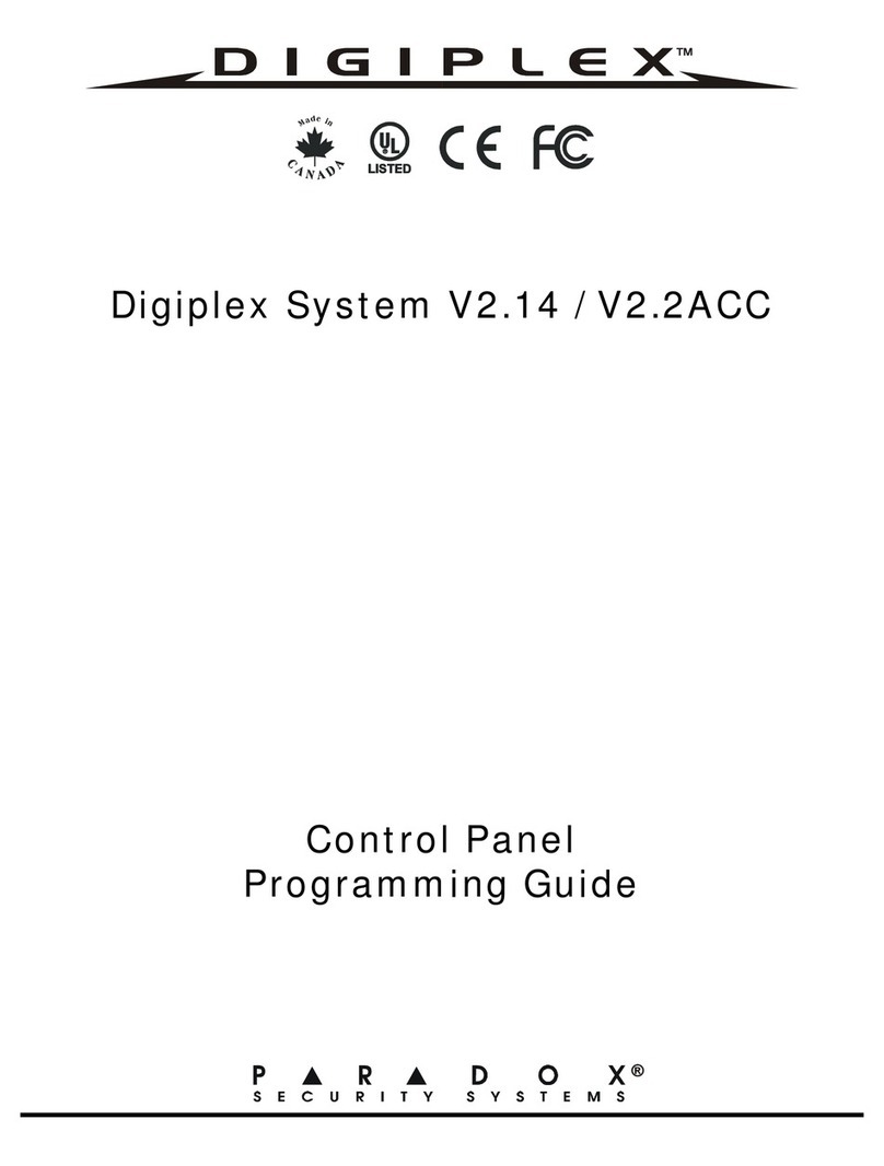 Paradox Digiplex V2.14 Operating instructions