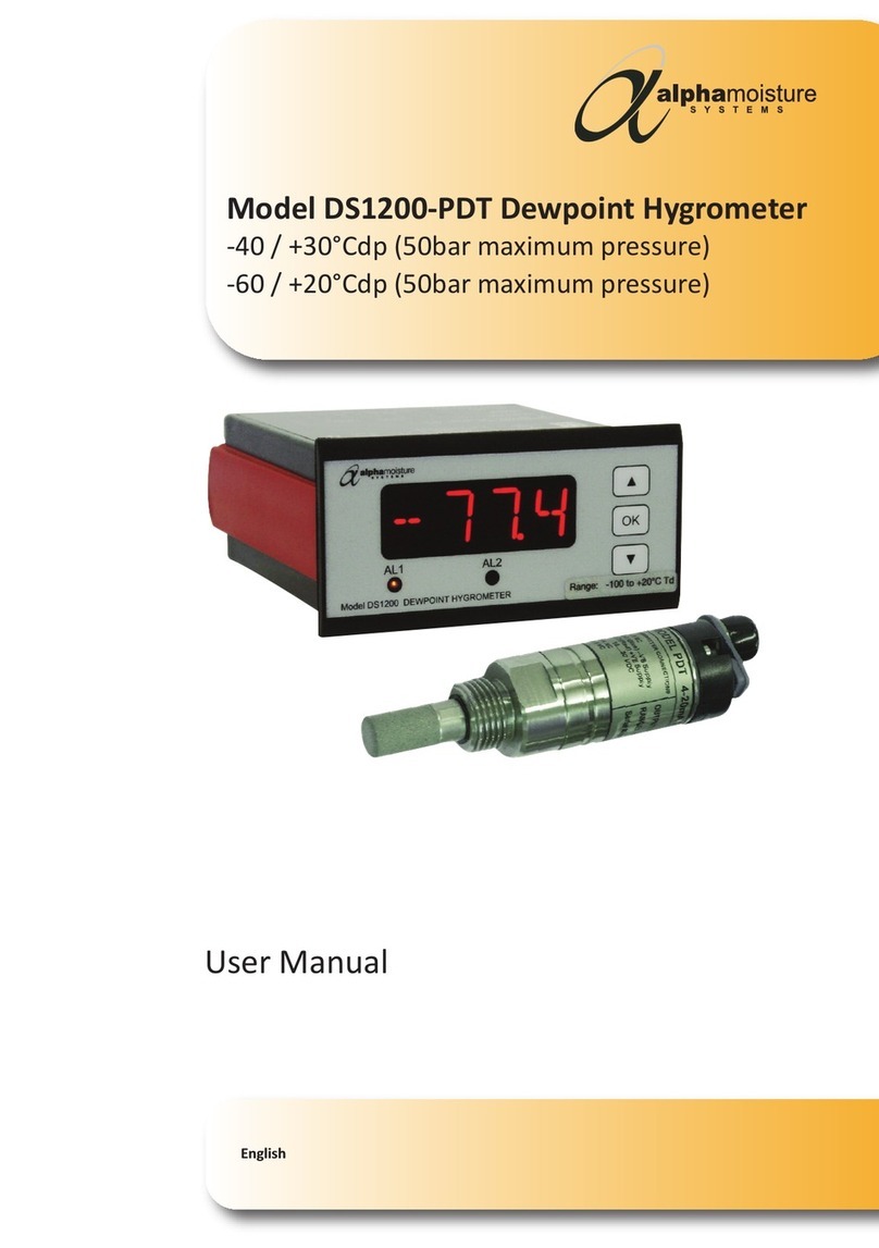 Alpha Moisture Systems DS1200-PDT user manual