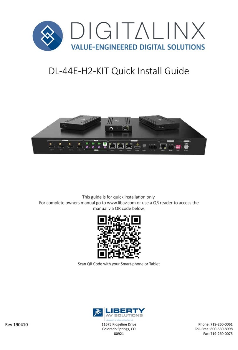 Liberty AV Digitalinx DL-44E-H2-KIT Quick install guide Liberty AV Digitalinx DL-44E-H2-KIT Quick install guide