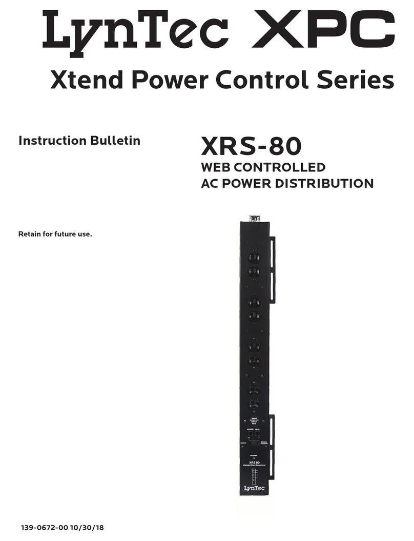 LynTec Xtend Power Control Series Instruction bulletin