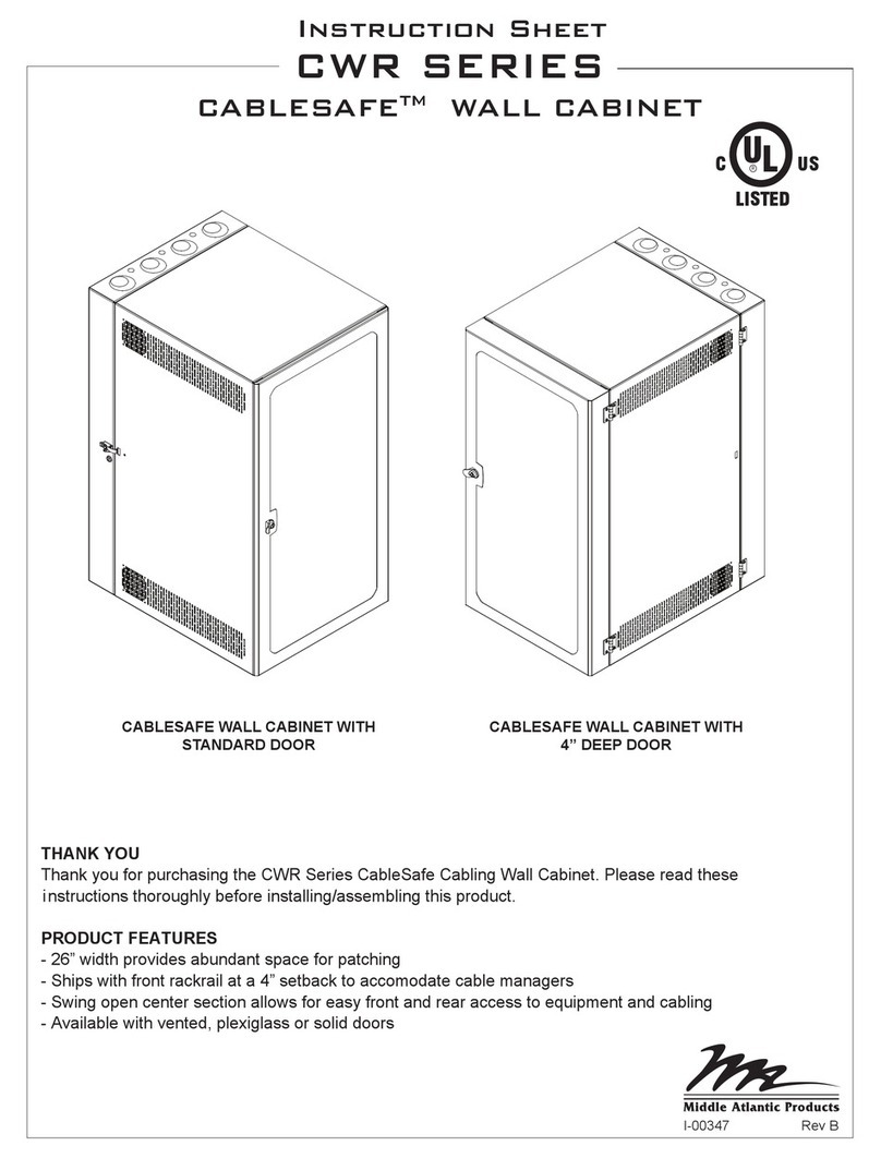 Middle Atlantic Products Cablesafe CWR Series instruction sheet