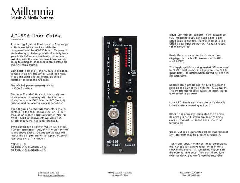 Millenia Media AD-596 User manual