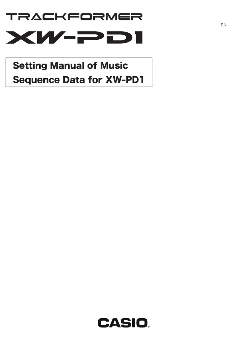 Casio XW-PD1 Trackformer Manual