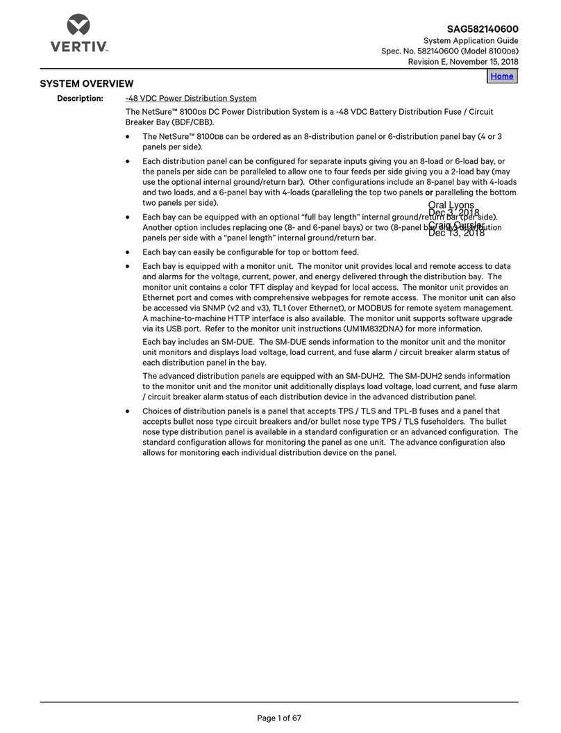 Vertiv NetSure 8100DB System application guide