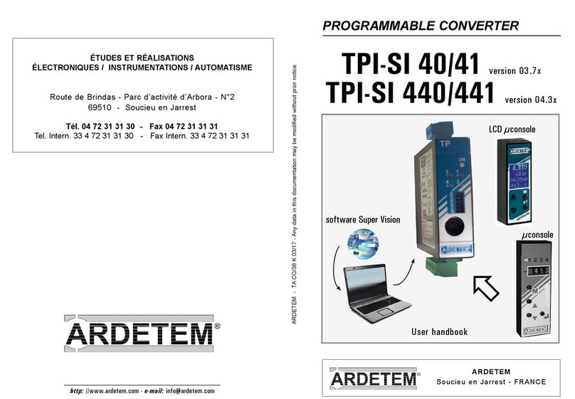ARDETEM TPI-SI 40 Series User handbook