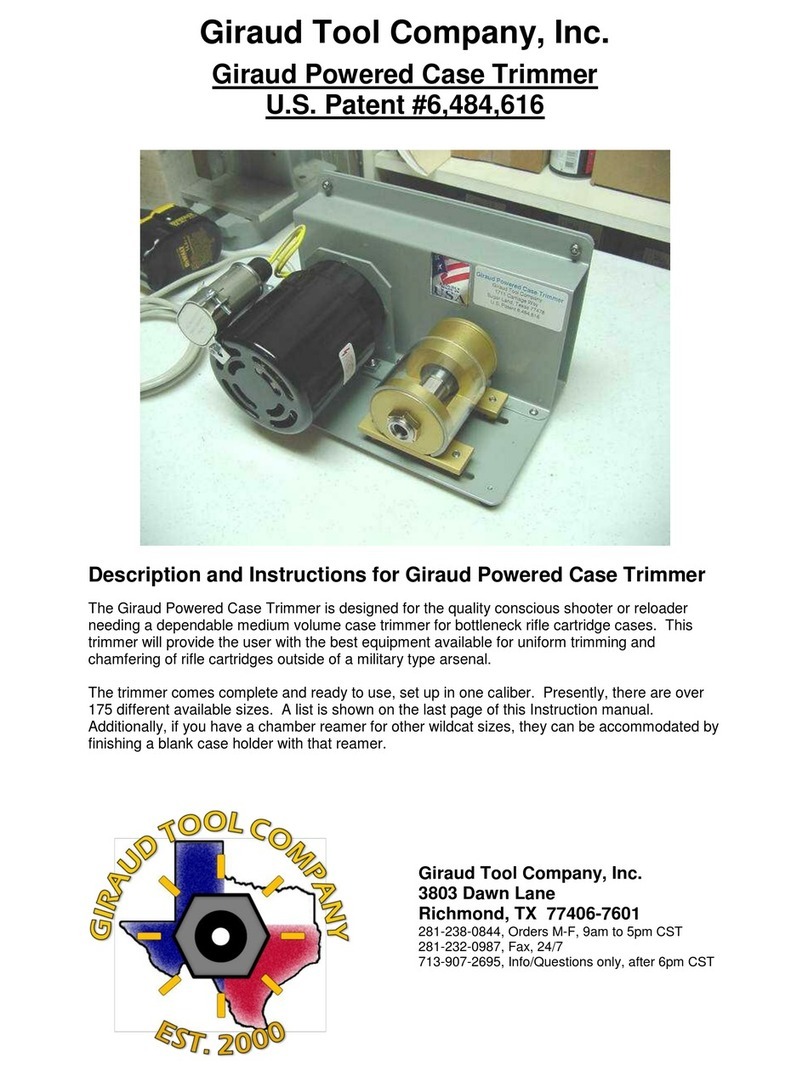 GTC POWERED CASE TRIMMER instruction manual