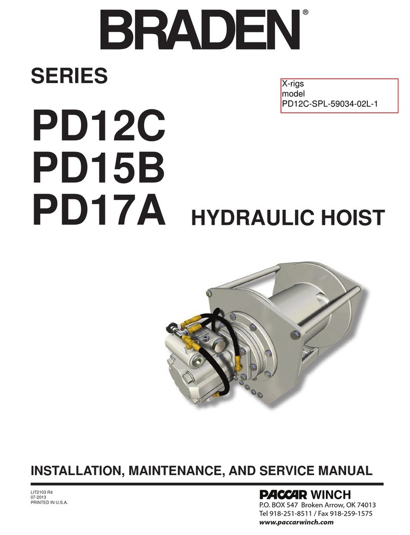 BRADEN PD12C Series Installation maintenance and service manual