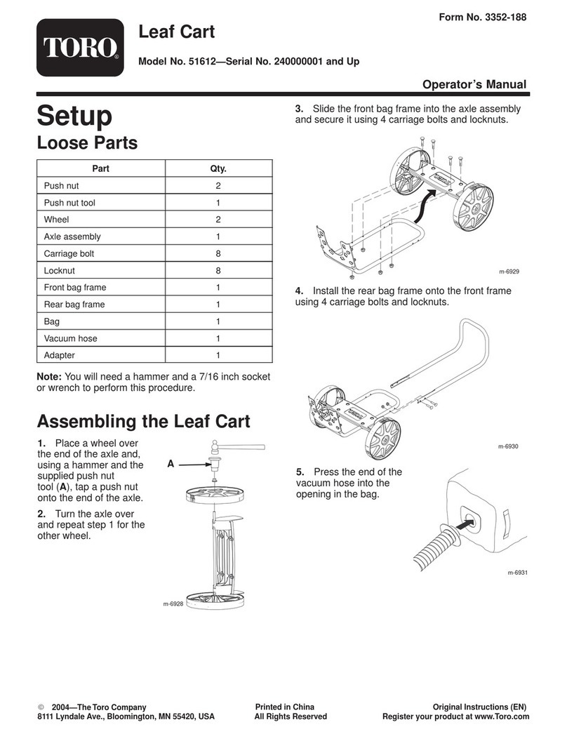 Toro Leaf Cart Operator's manual