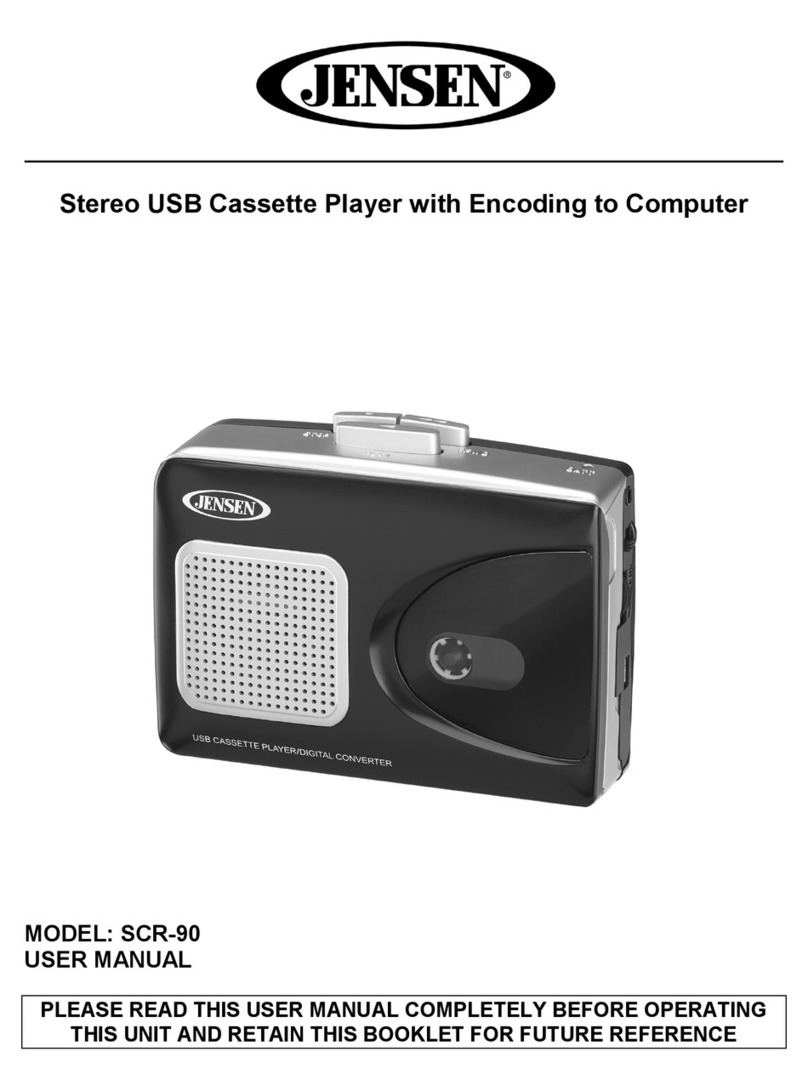 Jensen SCR-90 User manual Jensen SCR-90 User manual