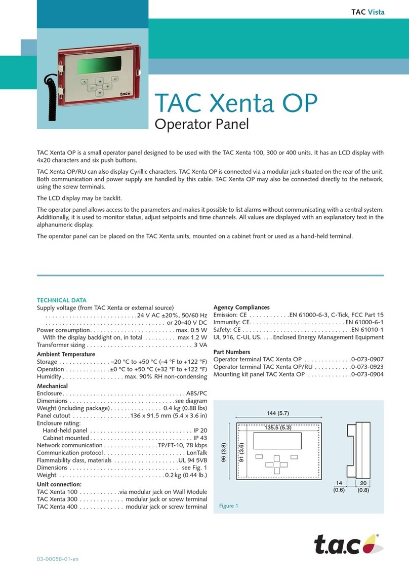 TAC Vista TAC Xenta OP manual