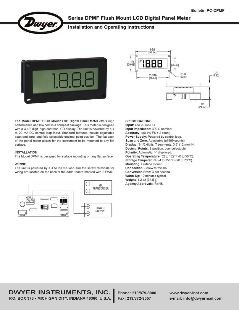 Dwyer Instruments DPMF Series Installation and operating instructions