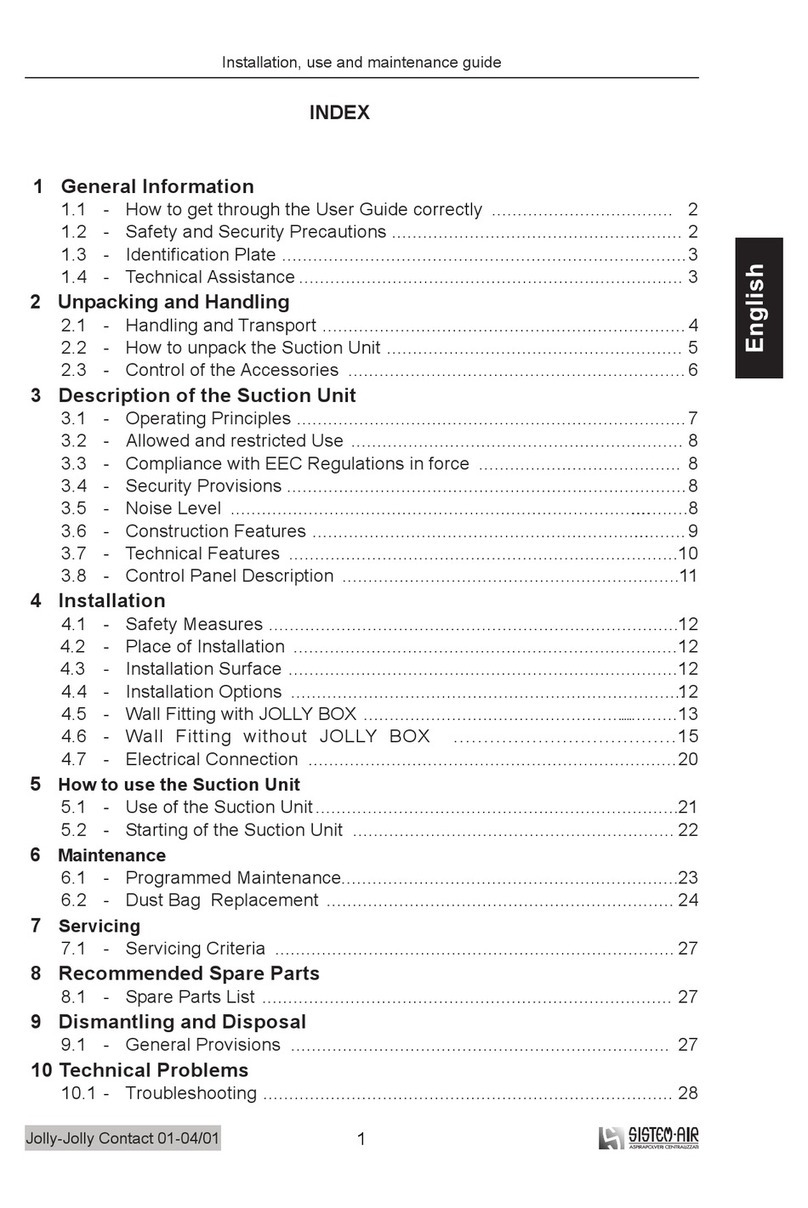 SISTEM AIR JOLLY Installation and operating instructions SISTEM AIR JOLLY Installation and operating instructions