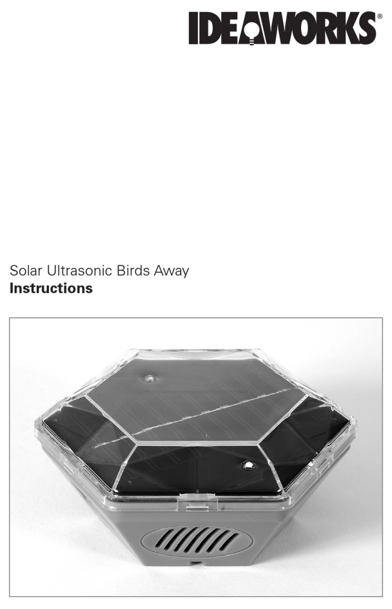 IdeaWorks Solar Ultrasonic Birds Away instruction manual